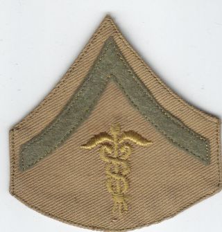 1903 - 1916 Us Army Lance Corporal - Hospital Corps Chevron - Wool On Twill