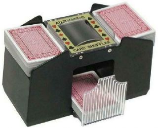 Poker Card Shuffler,  4 - Deck Automatic Texas Holdem Bridge Playing Cards Shuffle