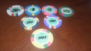 Cdi Casino De Isthmus Sample Set Poker Chips.  Bcc James Bond 007 Casino Set