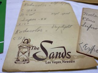 1952 Graflex Ciro - flex TLR camera kit,  Sands Casino Hourglass Cowgirl logo note 2