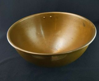 Vintage Mauviel France 11 " Large Copper Mixing Bowl French