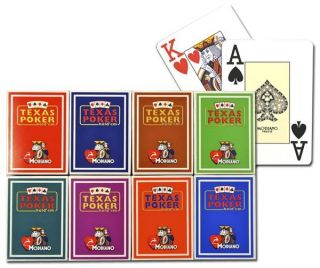 8 Decks Modiano 100 Plastic Playing Cards Poker Size Jumbo Index - 8 Colors