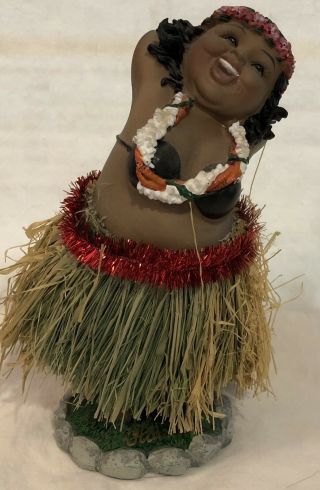 Vintage Hawaiian Hula Dashboard Nodder Dancer 8 " Happy Girl