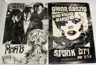 Misfits Danzig Beware Marylin 2x Vintage Poster Combo Samhain Danzig