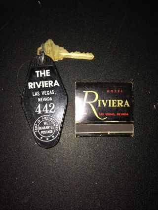 Vintage Room Key & Matchbook From The Riviera Hotel And Casino/las Vegas