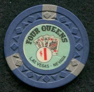 Four Queens $1 Poker Chip 1st Issue Arodie Mold Las Vegas,  Nv