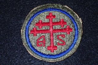 Wwi Us Army Advanced Sector Ssi Shoulder Patch Post - War Production Vg,