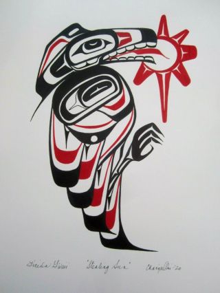 Northwest Coast Art - Stealing The Sun,  Raven Spirit - Painting