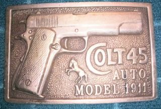 7 Oz Sterling Silver Colt 45 Auto Model 1911 Belt Buckle