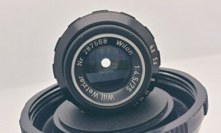 Vintage Wilon 75mm f/4.  5 Enlarger Enlarging Lens Will Wetzar Germany 2