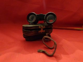Antique Ww1 Lemaire Paris Field Binoculars From W.  W.  1 Cavalry Soldiers Estate