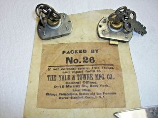 Two Nos Mills,  Jennings Watling Trade Stimulator Vendor Door Locks W/2keys
