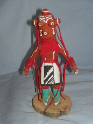Native American 8.  25 " Kachina Doll Hopi “mud Head” Handmade And Signed