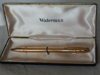 Vintage Waterman Gold Plated 4 Colors Ballpoint Pen French (k7)