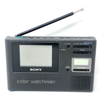 Sony Color Watchman Fdl - 3500 Lcd Tv Color Am/fm Stereo Tuner Vtg & Vgc