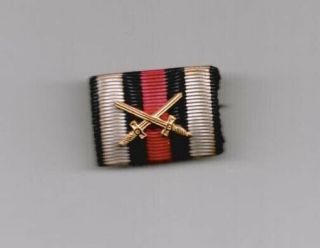 Ww1 German Award Ribbon Bar,  War Cross Of Honor,  B912