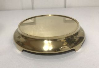 Vintage Solid Brass Asian Vase Urn Holder Display Stand 4 1/2” Top Platform