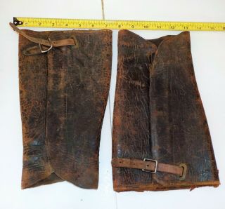 Wwi Leather Military Shin Guards