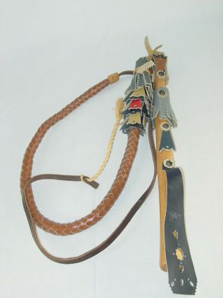 Vintage Unique Country Decorative Real Leather Bull Whip