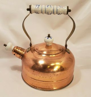 Preffered Stock Copper Delft Handle - Knob Tea Kettle