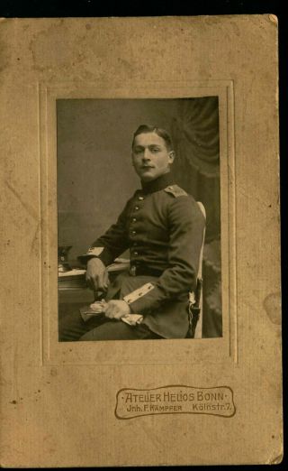 Wwi German Photo 4x6.  5inch,  Prussian Infantry Officer In Dress Uniform,  Bonn