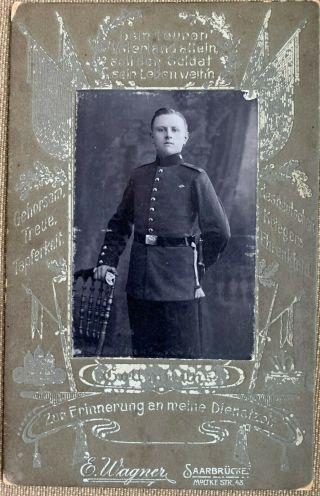 Wwi German Photo 4x6.  5inch,  Saarland Infantry Nco With Dress Uniform