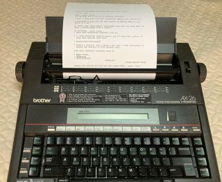 Vintage Brother Word Processing Typewriter Model Ax - 26