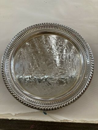 Vintage Silver - Plated Cookie Or Candy Dish - Pre - Owned