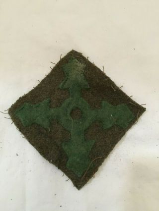 Wwi Us Army 4th Division Patch Woo Felt Aef