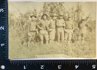 Army Soldiers Old Photograph Group Of Men In Uniform Picture 1918 WWI 2