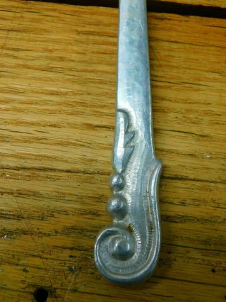Vintage Cellini Craft ARGENTAL Aluminum SPOON Hand Wrought w Rest Hook 14½ 