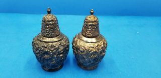 Vintage Silver Plated Salt & Pepper Shakers Weidlich Brothers W.  B.  Mfg Co C - 102