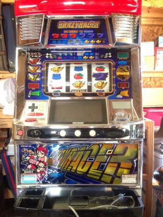 Japanese Crazy Racer Pachislo Skill Stop Slot Machine | Vintage Pachinko