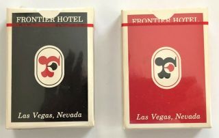 Vintage Unsealed Frontier Hotel Playing Cards - 2 Decks