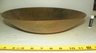 Antique Vintage Large Copper Bowl 14 5/8 " Wide X 2 3/4 " High Terrific Patina