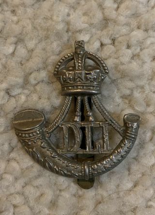 Ww1 British Durham Light Infantry Officers Cap Badge