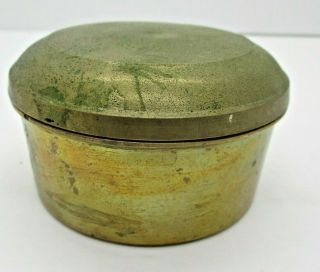 Vintage Brass Powder Trinket Box Jar