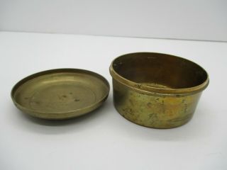 Vintage Brass Powder Trinket Box Jar 2