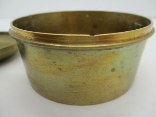 Vintage Brass Powder Trinket Box Jar 3