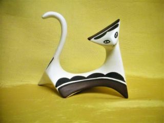 Navajo Native American Pottery Cat Figurine Sculpture Artist Signed Hand Painted