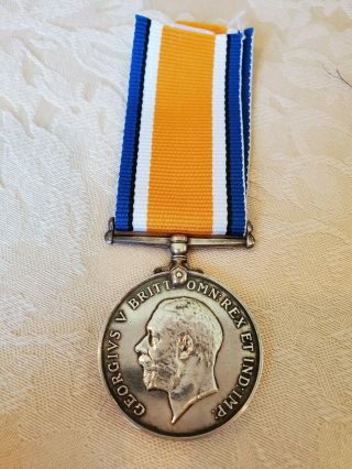 Wwi British Army Silver War Medal,  Named To Officer