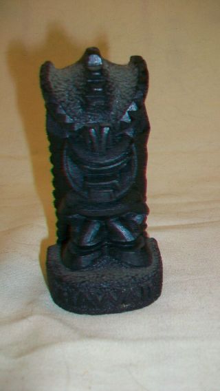 Tiki God Of Happiness Black Resin Figurine From Cocojoe 