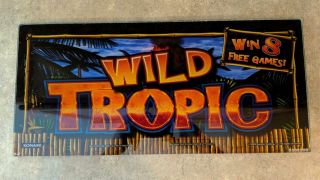 Konami " Wild Tropic " 850828b Slot Machine Glass Fast Z - 2