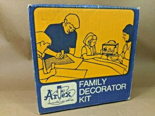Vintage Artex Family Decorator Kit 12 Paint Tube Fabric Embroidery Set