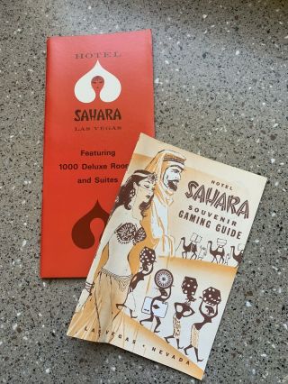 Vintage 1960s Sahara Hotel Casino Las Vegas Nv Usa Travel Brochures Nos Souvenir