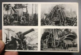1930s Wwi Germany - Big Bertha (howitzer) Artillery Gun Expo Photo Postcard Rppc
