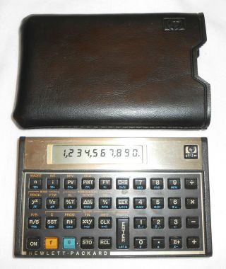 Vintage 1986 Hp Hewlett Packard 12c Financial Calculator With Pouch/case Usa
