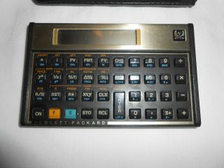 Vintage 1986 HP Hewlett Packard 12C Financial Calculator with Pouch/Case USA 2