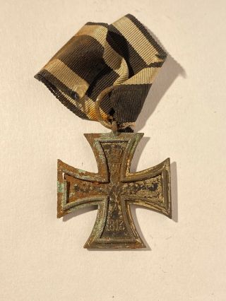 Ww1 German Iron Cross With Ribbon – 2nd Class Ek Ii 1914 - 1918