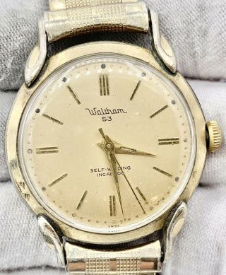 Vintage Waltham 53 Jewel Self - Winding Swiss Watch